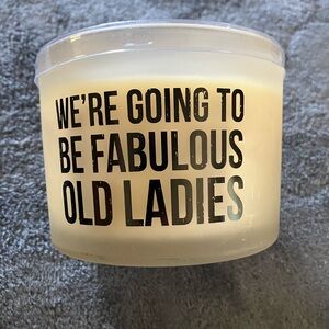 Primitive Cream Scented Candle with Fun Quote
